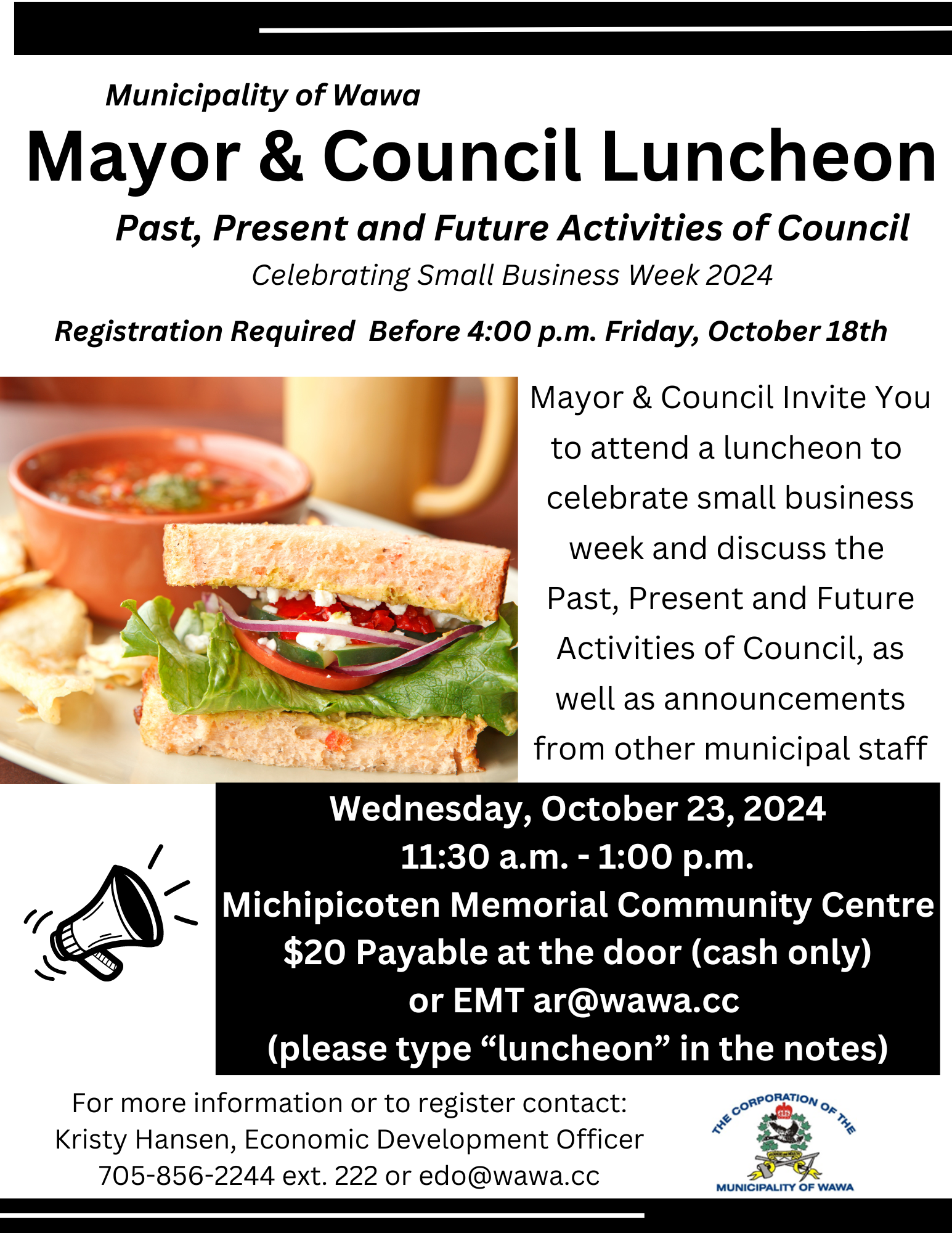 Poster regarding Mayor and Council Luncheon